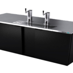 Asber ADDC-78 80"W Three-Section Solid Door Direct Draw Beer Cooler