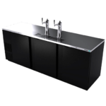 Asber ADDC-94 95.5"W Three-Section Solid Door Direct Draw Beer Cooler